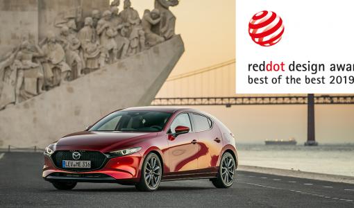 Täysin uusi Mazda3 on voittanut korkeimman 2019 Red Dot muotoilupalkinnon
