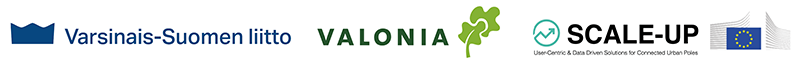 Valonian, Varsinais-Suomen liiton ja Scale-Up-hankkeen logot