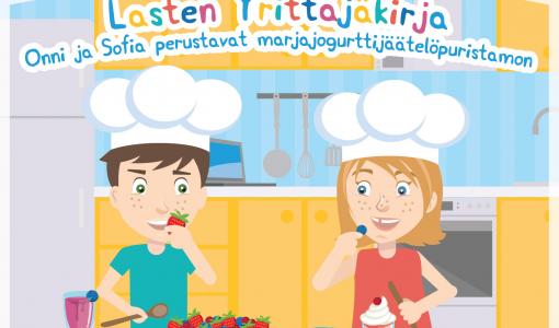 Lasten Yrittäjäkirja – Onni ja Sofia perustavat marjajogurttijäätelöpuristamon