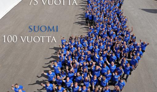 Roclalaiset iloitsevat yrityksen 75-vuotistaipaleesta Suomen juhlavuoden hengessä